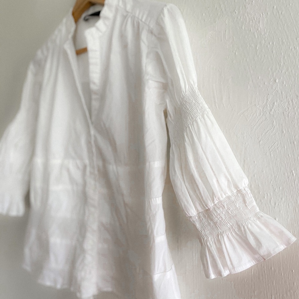 Zara woman white button down size L